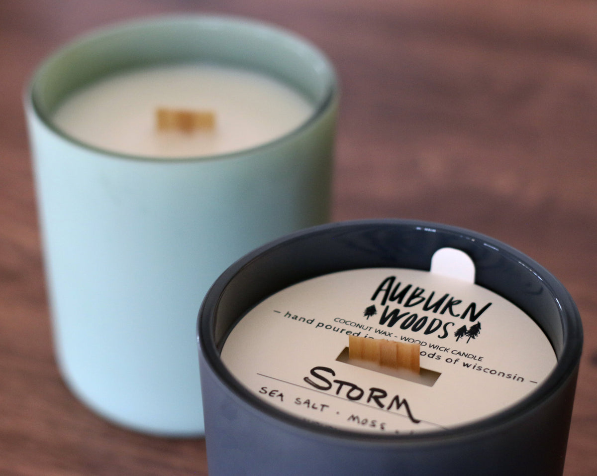 STORM CANDLE (navy/smoke/sage) Auburn Woods LLC