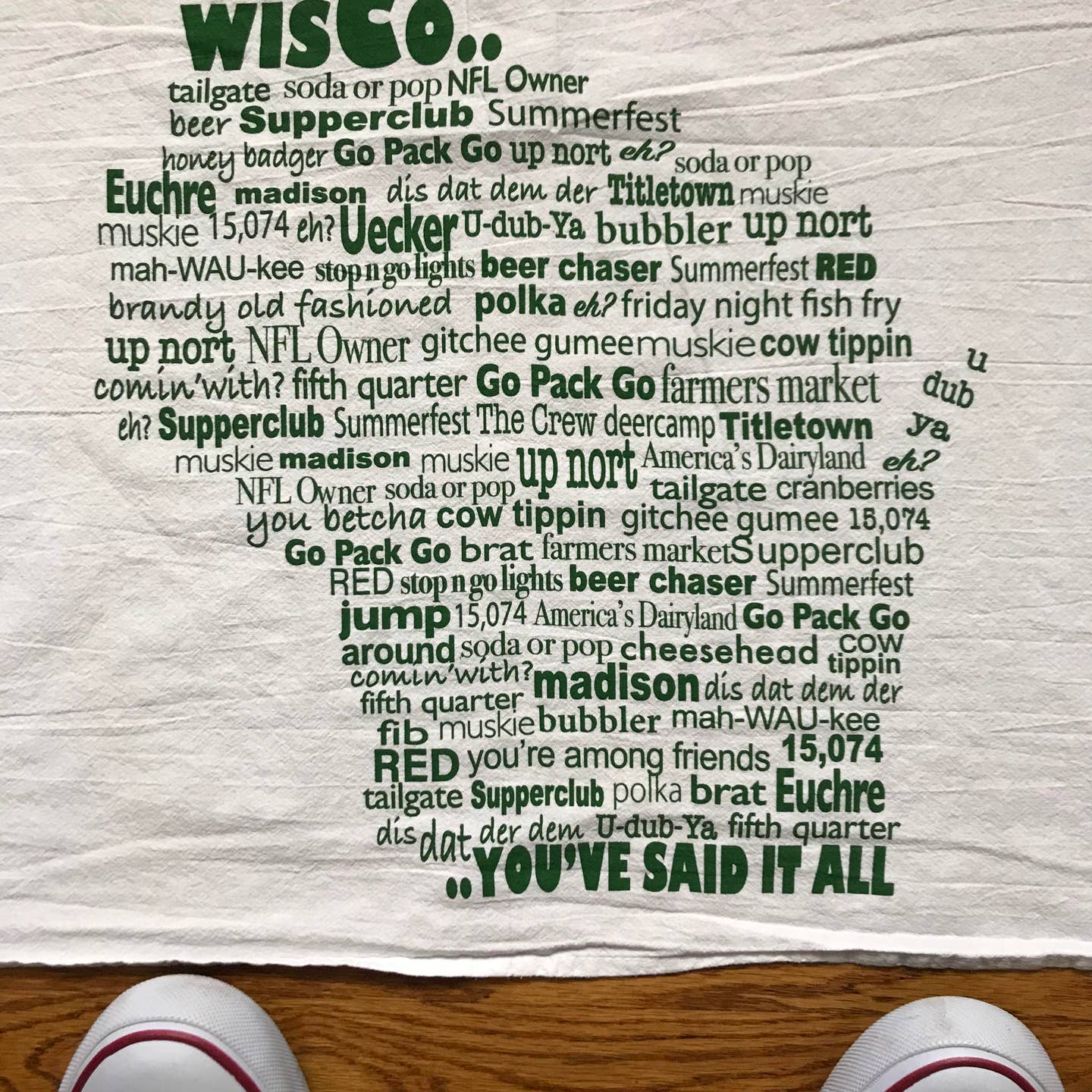WISCONSIN LOGO TEA TOWEL