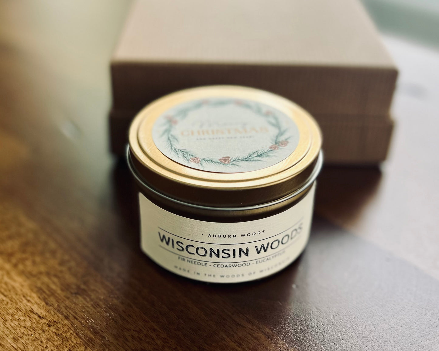 MERRY CHRISTMAS GOLD TIN