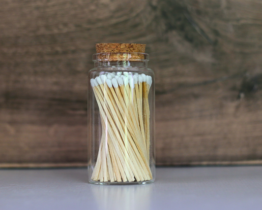 MATCHES IN GLASS JAR 4"