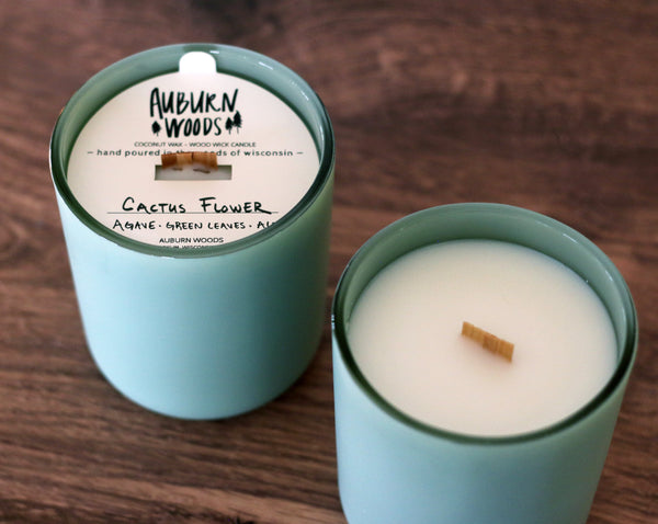 CACTUS FLOWER CANDLE (sage)