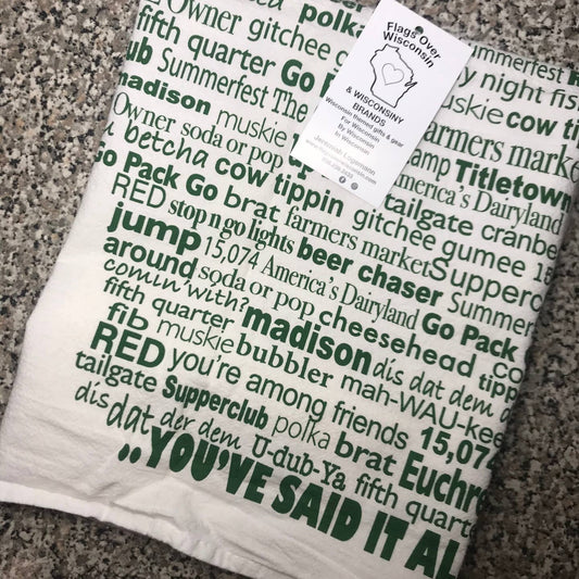WISCONSIN LOGO TEA TOWEL