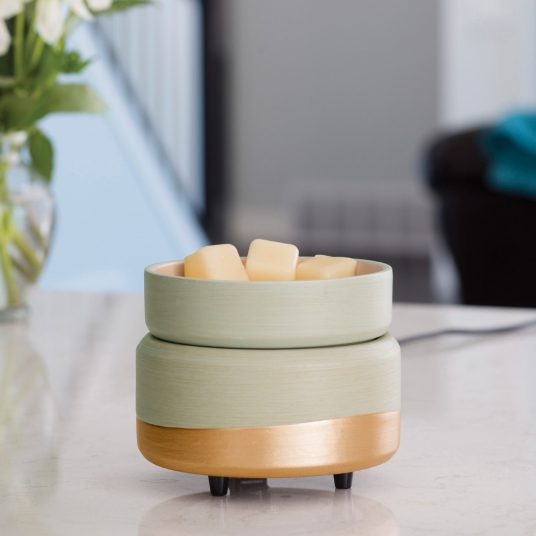 BRONZE 2-in-1 LEAF CANDLE & WAX MELT WARMER