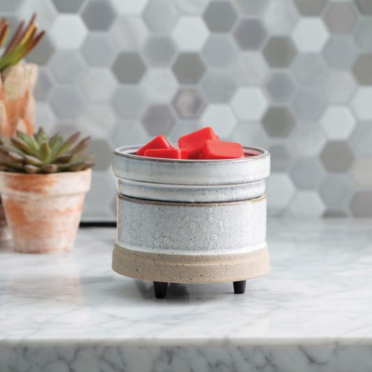 RUSTIC WHITE 2-in-1 CANDLE & WAX MELT WARMER