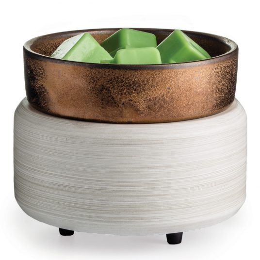 BRONZE 2-in-1 LEAF CANDLE & WAX MELT WARMER