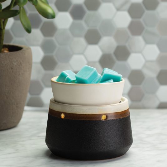 BRONZE 2-in-1 LEAF CANDLE & WAX MELT WARMER