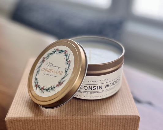 MERRY CHRISTMAS GOLD TIN