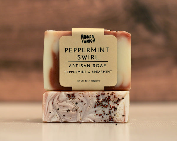 -PEPPERMINT SWIRL SOAP