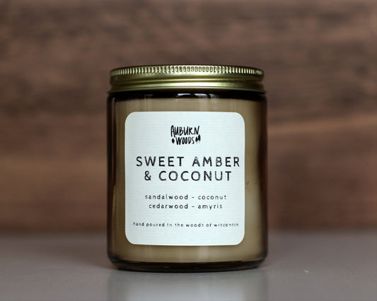 SWEET AMBER & COCONUT (oatmeal tan jar)