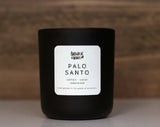 PALO SANTO CANDLE  (stone/black)