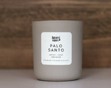 PALO SANTO CANDLE  (stone/black)