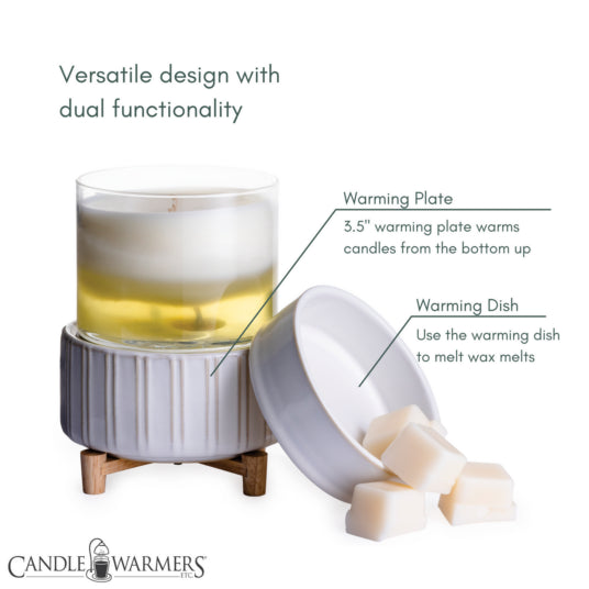 BRONZE 2-in-1 LEAF CANDLE & WAX MELT WARMER