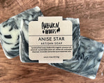 Anise Star Soap is all natural and made with oils and butters and scented with anise essential oil.