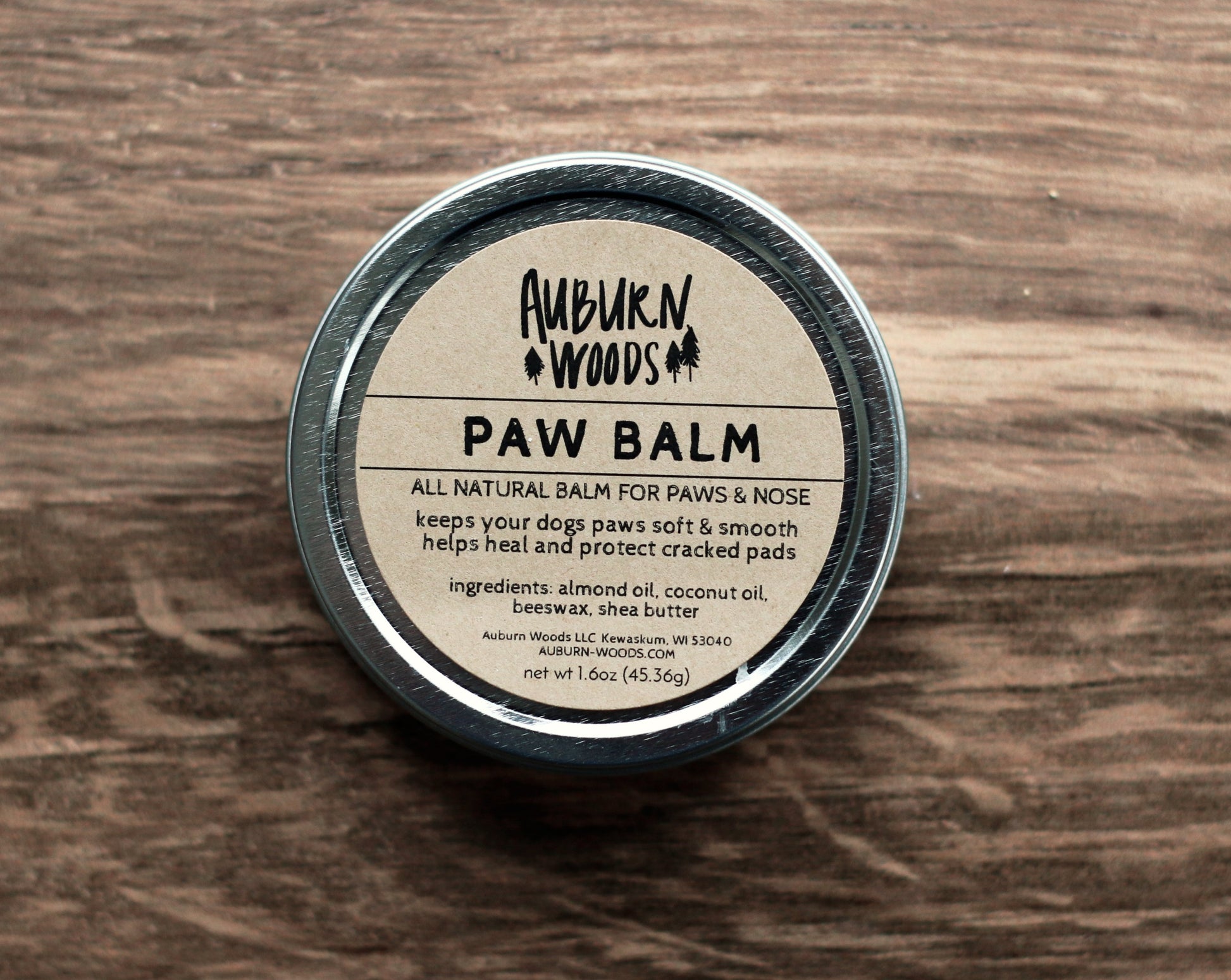 all natural balm for dog paws and nose. keeps dogs paws soft and smooth helps heal and protect cracked pads. 